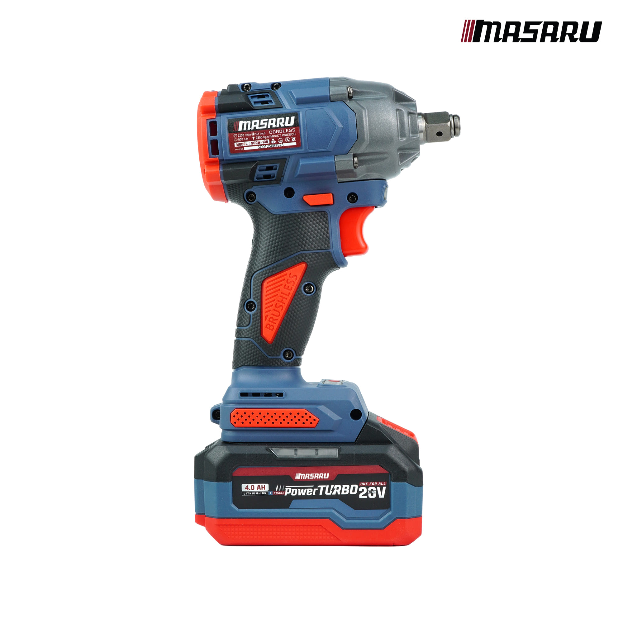 ชุดเซ็ตสว่านไขควงบล็อกไร้สาย MASARU 20V รุ่น SCCG-100 (พร้อมแบตเตอรี่และแท่นชาร์จ)_5